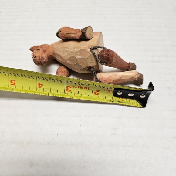 Vintage Folk Art Animal Horse Shelf Sitter Pull String Puppet Ornament Wood - Picture 5 of 10